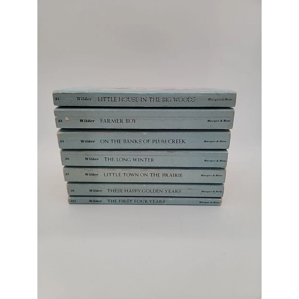 Little House on the Prairie Set Of 7 Books Harper 1st Ed Printing 1971 Vintage